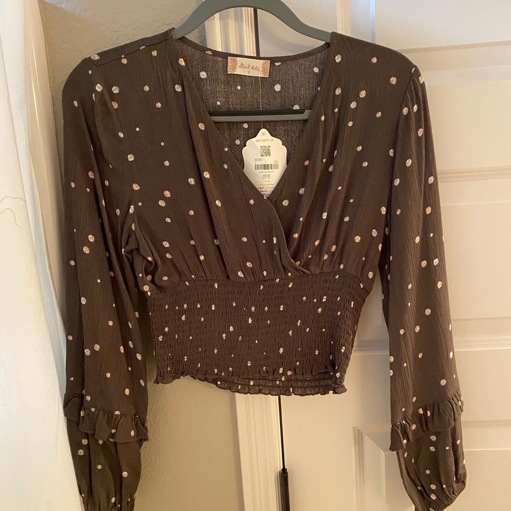 Brown crop top